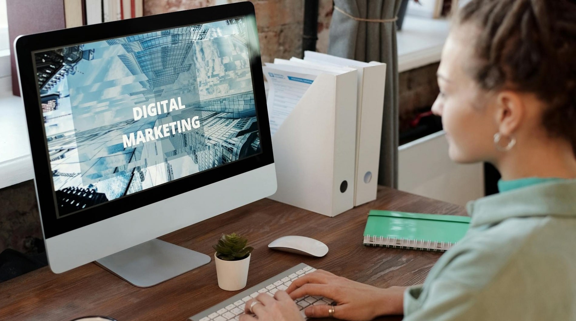 Digital marketing analytics on screen